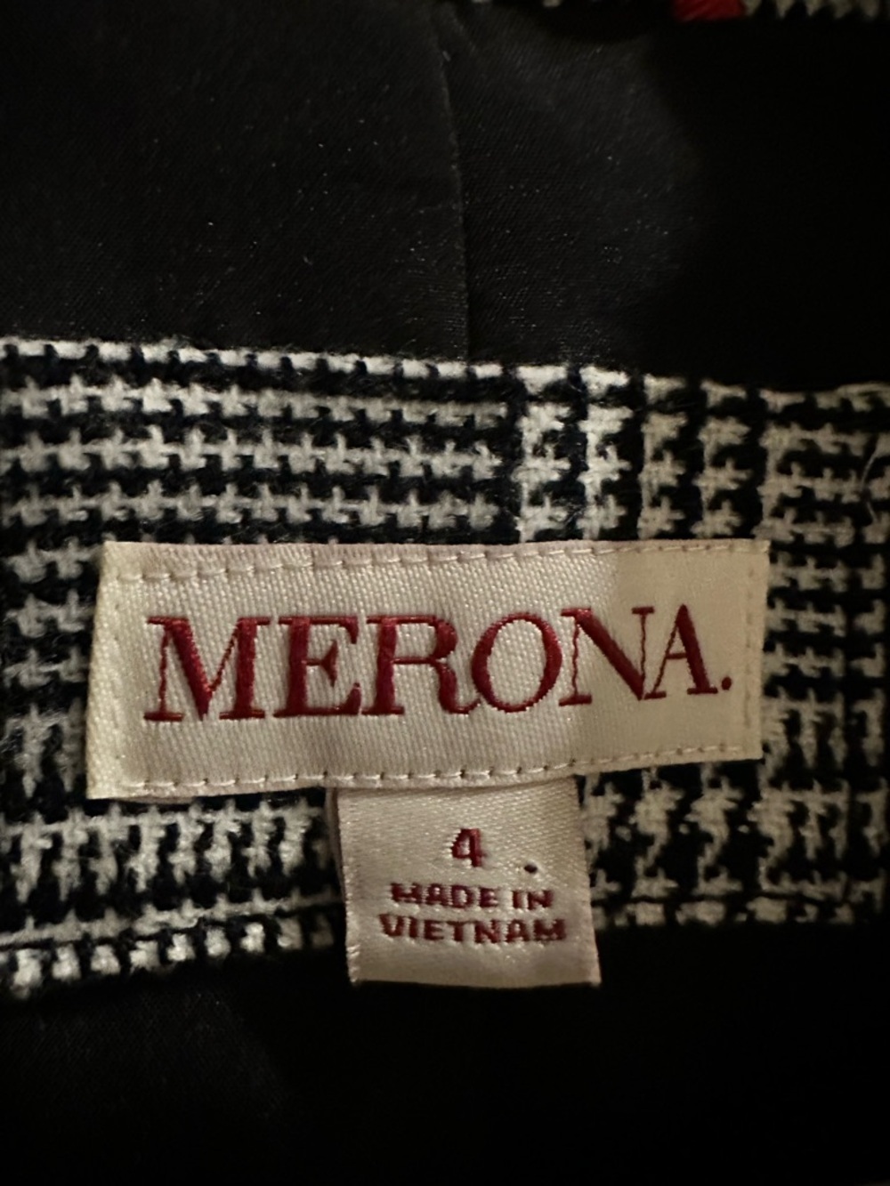 Merona Black and White Plaid Blazer - Picture 2 of 5